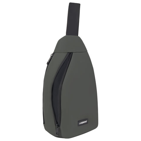 Рюкзак однолямочный HEIKKI SMOOTH (ХЕЙКИ), 2 отделения, хаки, 35x20x8 см, 273920
