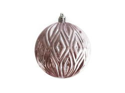 Новогодний ёлочный шар «Рельеф», Цвет розовый