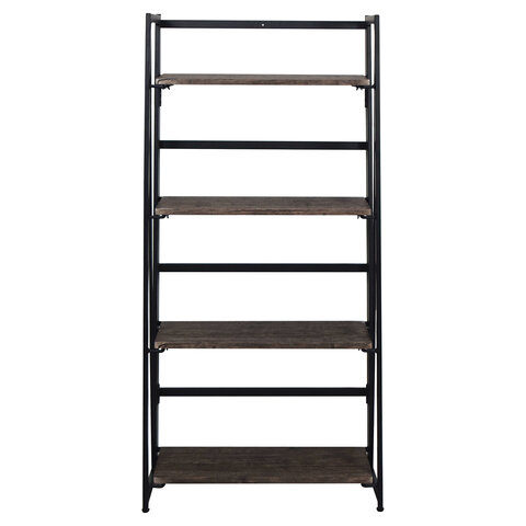 Стеллаж на металлокаркасе "BRABIX LOFT SH-001", 600х300х1250 мм, складной, цвет морёный дуб, 641228