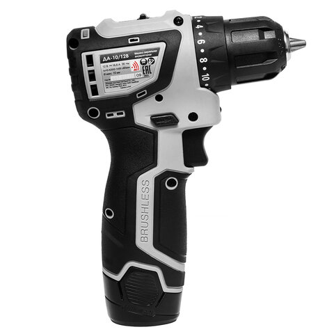 Дрель-шуруповерт безударная бесщёточная АККУМУЛЯТОРНАЯ, 1,5 Ач, 12 В, ИНТЕРСКОЛ ДА-10/12В 36, 687.1.2.70