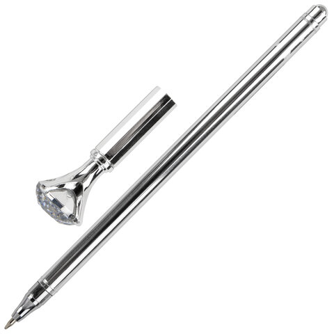 Ручка фигурная шариковая ЮНЛАНДИЯ "Кристалл", корпус ассорти, СИНЯЯ, пишущий узел 0,7 мм, 143788