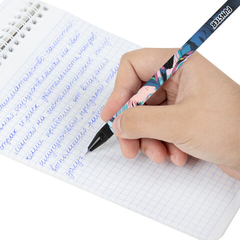 Ручка стираемая гелевая с принтом FUNSTER (ФАНСТЕР) "ANIME", СИНЯЯ, корпус ассорти, игольчатый наконечник 0,5 мм, линия 0,35 мм, 144412