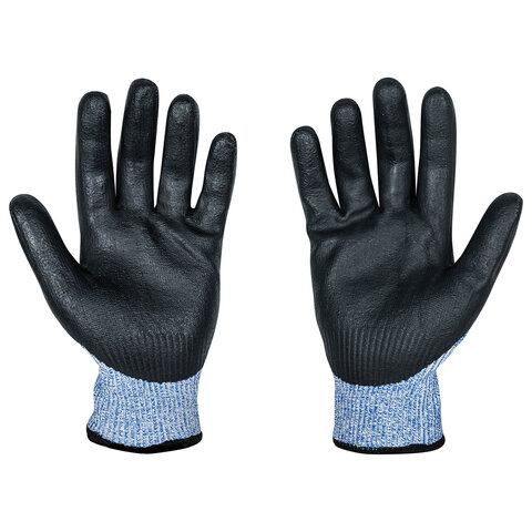 Перчатки нейлоновые SCAFFA "Рубеж Нит С", HPPE защита от порезов, нитриловое покрытие, размер 9 (L), 5531, 00-00011902