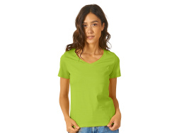 Футболка "Heavy Super Club" женская с V-образным вырезом, Размер M, Цвет зеленое яблоко