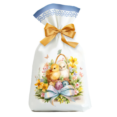 Пакетики пасхальные, НАБОР 10 штук, 14х23 см, "Пасха", 2 дизайна, ЗОЛОТАЯ СКАЗКА, 592644