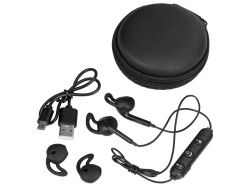 Беспроводные наушники «Get Up» с чехлом, Цвет черный
