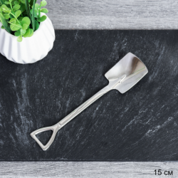Ложка десертная совковая лопата серебро / LS-12 /уп 500/0,028