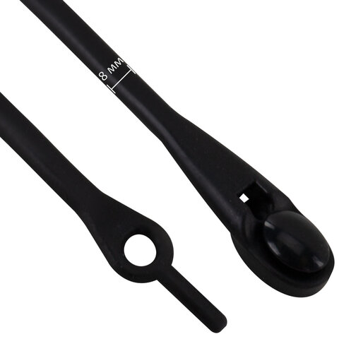 Шнурки силиконовые ЧЕРНЫЕ 14 шт., диаметр 4 мм, SHEGRA, 701719