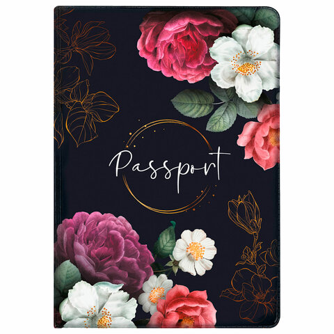 Обложка для паспорта "Cool Mix 2", 10 дизайнов ассорти, цветной принт, ПВХ, STAFF, 238859