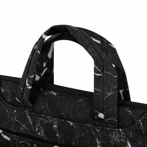 Сумка портфель HEIKKI STYLE (ХЕЙКИ) с отделением для ноутбука 13-14", 3 кармана, черная, 26х36х3 см, 272606