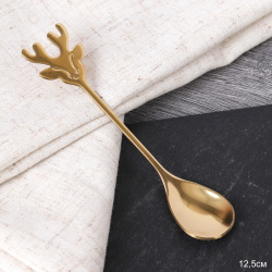 Ложка чайная золото Олень / MJ014 /уп 500/