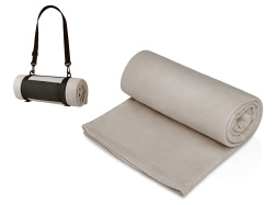 Плед «Нежность» с ремешком на плечо, Цвет светло-серый