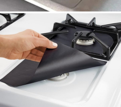 Коврик для газовой плиты 4 шт. / Набор антипригарных многоразовых ковриков 27х27 см. 