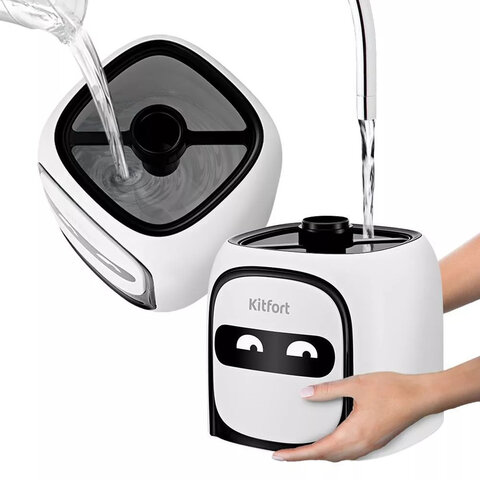 Увлажнитель воздуха KITFORT КТ-2878, объем бака 4,8 л, 25 Вт, арома-контейнер, гигрометр, белый