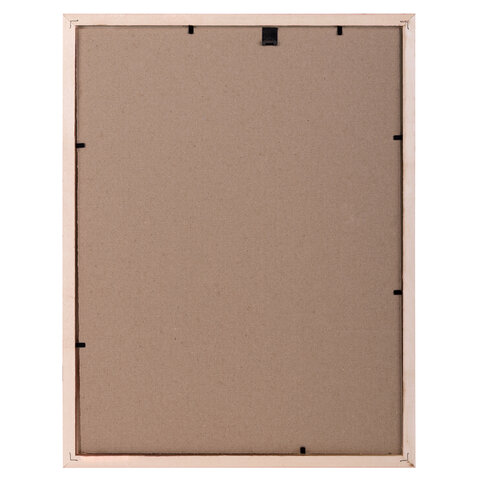 Рамка 21х30 см небьющаяся, КОМПЛЕКТ 3 шт., багет 14 мм дерево, BRAUBERG "Elegant", цвет натуральное дерево, 391357