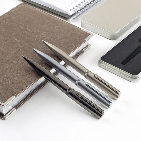 Ручка подарочная шариковая BRUNO VISCONTI "Boston", корпус серебро, 0,7 мм, футляр, синяя, 20-0357/10