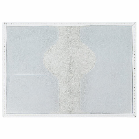 Обложка для паспорта натуральная кожа флоттер, принт "Сердечки", цвет белый, BRAUBERG, 238866