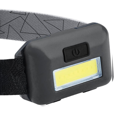 Фонарь налобный КОСМОС, 3 Вт СОВ, 3 режима, питание 3хAAА (в комплект не входят), KOC-H101-COB