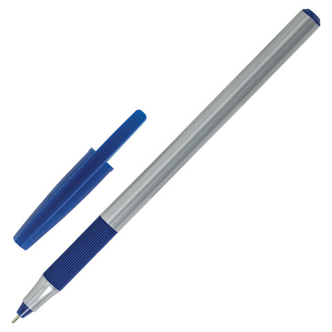 Ручка шариковая с грипом BRAUBERG "i-STICK POINT", КОМПЛЕКТ 20 шт., СИНЯЯ, линия письма 0,35 мм, 144024