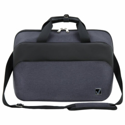 Сумка портфель BRAUBERG MODERN с отделением для ноутбука 15-16", откидная крышка, серая, 29х42х11 см, 270828