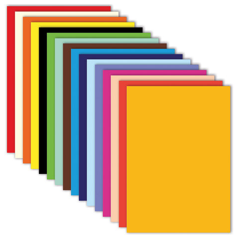 Цветная бумага А4 ТОНИРОВАННАЯ В МАССЕ, 160 листов, 16 цветов, в коробе, 80 г/м2, FUNSTER, 210х297 мм, 117618