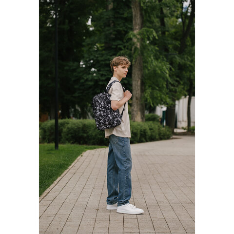 Рюкзак HEIKKI POSITIVE (ХЕЙКИ) универсальный, карман-антивор, "Spatter", 42х28х14 см, 273854