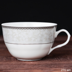 Чашка чайная 270 мл / LY-1915 /уп 25/ Тонкостенный фарфор