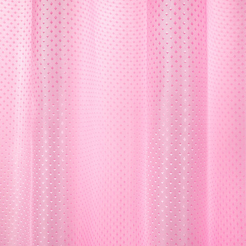 Шторка для ванной ПОЛИЭСТЕР, 180х200 см, кольца в комплекте, РОЗОВЫЙ БРИЛЛИАНТ, PRIMILA (ПРИМИЛА), 700098