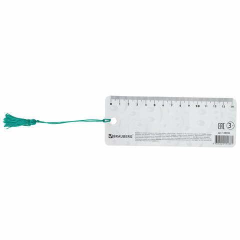 Закладка для книг с линейкой 3D-ОБЪЕМНАЯ BRAUBERG, "Смайлики", с декоративным шнурком, 128096