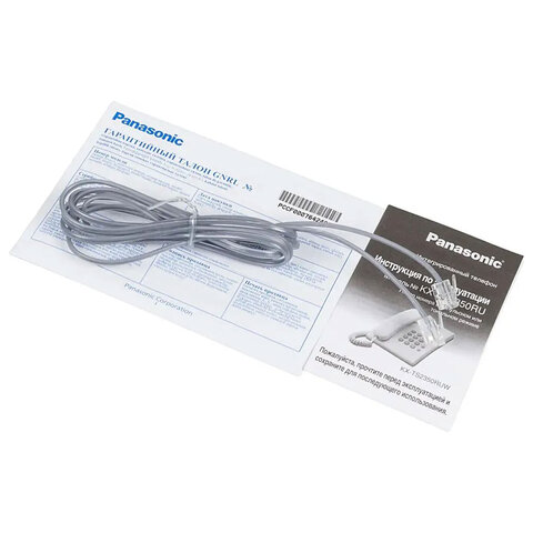 Телефон PANASONIC KX-TS2350RUW, белый, повторный набор, тональный / импульсный режим