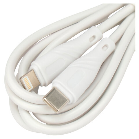 Кабель USB2.0 Type-C-Lightning, 2 м, CABLEXPERT, 2.1 А, 20 Вт, PD, медь, белый, CCB-USB2-CMAPO1-2MW