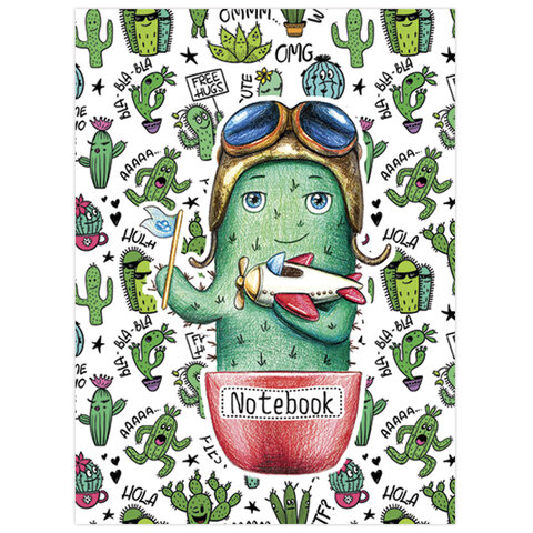 Блокнот МАЛЫЙ ФОРМАТ А7 75x105 мм, 40 л., гребень, фольга, TWIN лак, клетка, "МИКС 3" (6 видов), 099128