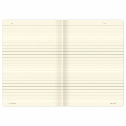 Тетрадь 60 л. в линию обложка гладкий кожзам, сшивка, B5 (179х250мм), КОРИЧНЕВЫЙ, BRAUBERG VIVA, 403901