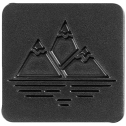 Шильдик на резинку Band, горы, 1,5х1,5x0,5 см