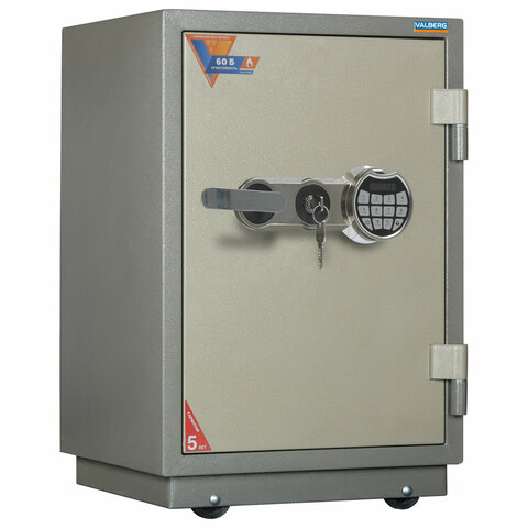 Сейф огнестойкий VALBERG "FRS-73T EL", 732х485х431 мм, 86 кг, электронный замок + ключ, трейзер, крепление к полу