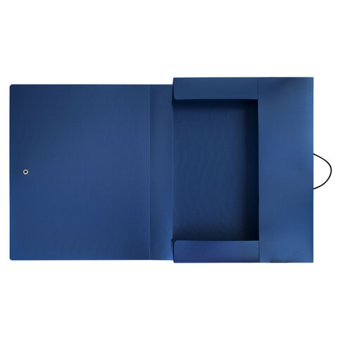 Папка-короб на резинках СИНЯЯ, А4, BRAUBERG, 40 мм, 0,8 мм, 273081