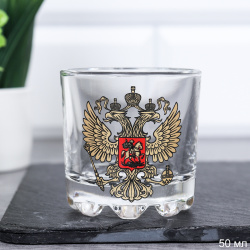 Стопка 50 мл Глория Герб / Д886/01 /уп 96/ ШТУЧНО АКЦИЯ