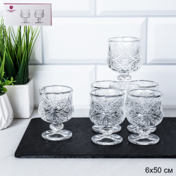 Рюмка 6 штук 50 мл бочонок Бабочка / RBB50B /уп 32/