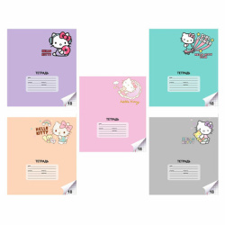 Тетрадь 18 л. CENTRUM клетка, обложка картон, "Hello Kitty" (микс в спайке), 74544