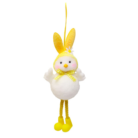 Декорация пасхальная (1 шт.) 20 см "Зайчик", полиэстер, 2 дизайна ассорти, ЗОЛОТАЯ СКАЗКА, 592637