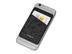 Картхолдер с креплением на телефон «Slot», Цвет темно-серый