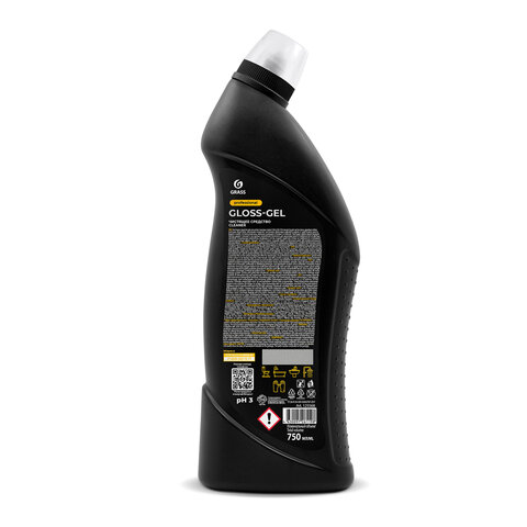 Средство д/удаления ржавчины, известкового налета кислотное 750мл GRASS GLOSS-GEL PROFESSIONAL, 125568
