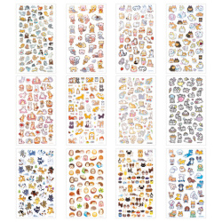 Наклейки бумажные 17,5х9,5 см, ассорти 12 видов, FUNSTER (ФАНСТЕР), 666676