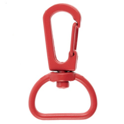 Застежка-карабин Snap Hook, M, красная, 2,5х4 см