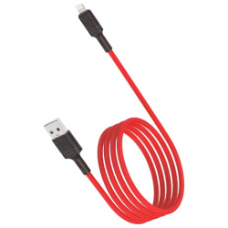 Кабель USB-Lightning 8 pin, 1 м, VIXION PRO VX-07i, для зарядки и передачи данных, красный, 01192, БП-00000910