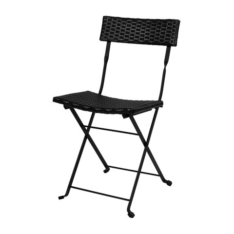 Комплект складной мебели (стол и 2 стула) NOSTRESS "Wicker FS-020", металл черный, искусственный ротанг, 680061