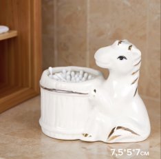Подставка для ватных палочек Лошадь 8 см / B5484 /уп 120/ Символ года 2026 744984