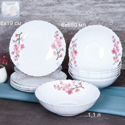 Столовый набор 13 предметов / GRAY-13/7578 (7196) /уп 2/ Сакура
