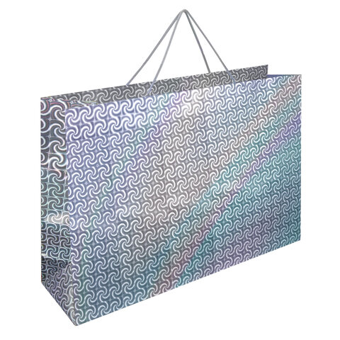 Пакет подарочный (1 шт.) 62x17x42 см, "BIG SIZE", голография, ассорти 3 цвета, ЗОЛОТАЯ СКАЗКА, 609731