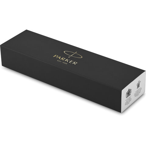 Ручка шариковая PARKER "IM Core Black Lacquer GT", черный глянцевый лак, позолота, синяя, 1931666